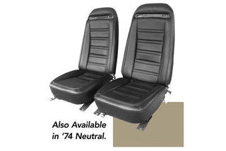 Buy 74-75-neutral-code-16 1974 Corvette Leather/Vinyl Seat Covers by Corvette America