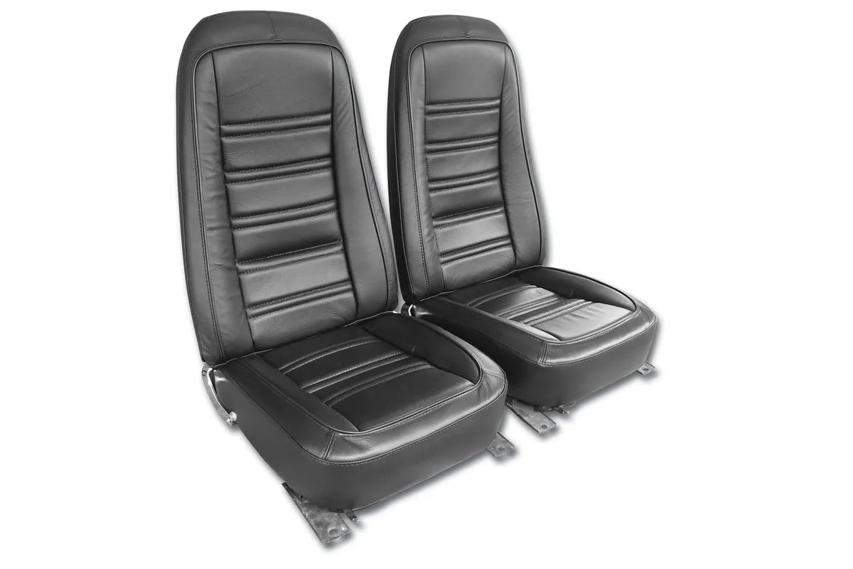 1978-1978 Corvette Leather Seat Covers Silver Pace Leathr/Vinyl Original 2