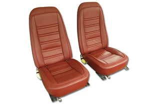Buy 76-firethorn-code-34 1976 Corvette Reproduction Leather/Vinyl Seat Covers by Corvette America