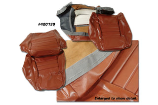 Buy 81-cinnabar-code-39 1981 Corvette Reproduction Leather/Vinyl Seat Covers- 4  Inch Bolsters