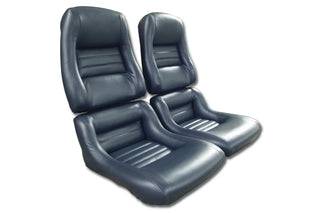 Buy 82-dark-blue-code-46 1982 Corvette Reproduction Leather/Vinyl Seat Covers- 2  Inch Bolsters