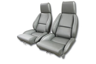 Buy 84-87-gray-code-69 1985 Corvette Standard Leather Seat Covers- Mounted by Corvette America