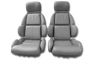 Buy 88-89-gray-code-79 1989 Corvette Standard Leather Mounted Seat Covers by Corvette America