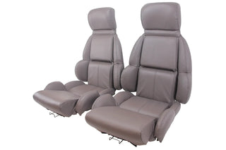 Buy 90-91-gray-code-81 1991 Corvette Standard Leather Mounted Seat Covers by Corvette America