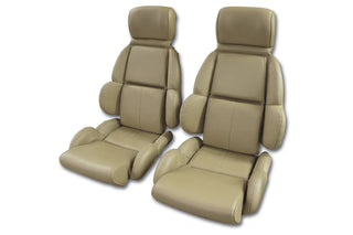 Buy 92-96-beige-code-82 1992 Corvette Standard Leather Mounted Seat Covers by Corvette America