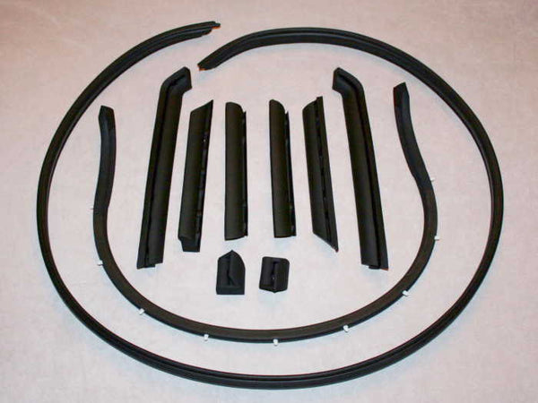 1968-1975 Corvette Soft Top Weatherstrip Kit, 10 pieces