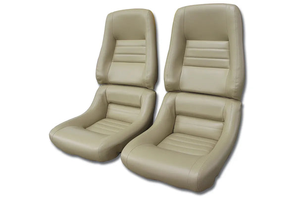 1979 Corvette Mounted Reproduction Leather/Vinyl Seat Covers- 4  Inch Bolsters