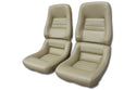 1980 Corvette Mounted Reproduction Leather/Vinyl Seat Covers- 4 Inch Bolsters