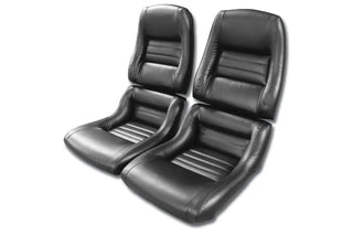 1979 Corvette Reproduction Leather/Vinyl Mounted Seat Covers- 2  Inch Bolsters