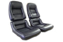 1981 Corvette Reproduction Leather/Vinyl Mounted Seat Covers- 2  Inch Bolsters