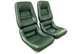 Buy 79-green-code-14 1979 Corvette Mounted Reproduction Leather/Vinyl Seat Covers- 4  Inch Bolsters