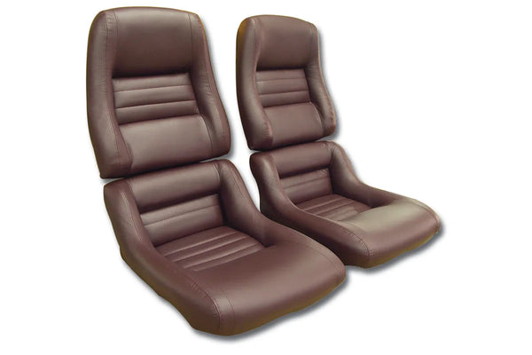 1980 Corvette Reproduction Leather/Vinyl Mounted Seat Covers- 2  Inch Bolsters