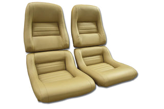 Buy 81-82-camel-code-58 1981 Corvette Mounted 100% Leather Seat Covers- 2  Inch Bolsters