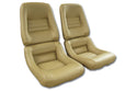 1981 Corvette Mounted Reproduction Leather/Vinyl Seat Covers- 4  Inch Bolsters