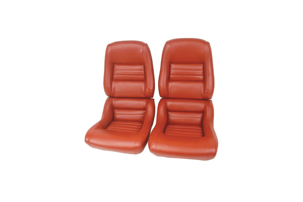 1981 Corvette Mounted 100% Leather Seat Covers- 2  Inch Bolsters