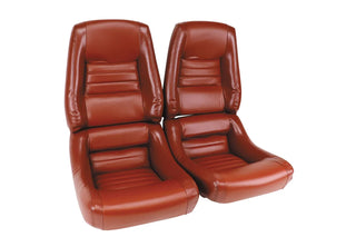 Buy 81-cinnabar-code-39 1981 Corvette Mounted Reproduction Leather/Vinyl Seat Covers- 4  Inch Bolsters