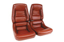 1981 Corvette Mounted Reproduction Leather/Vinyl Seat Covers- 4  Inch Bolsters