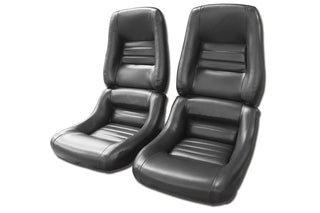Buy 82-charcoal-code-21 1982 Corvette Mounted 100% Leather Seat Covers- 4  Inch Bolsters