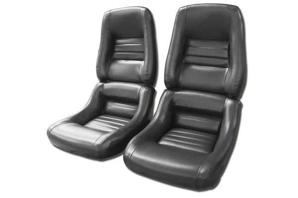 1982 Corvette Mounted 100% Leather Seat Covers- 4  Inch Bolsters