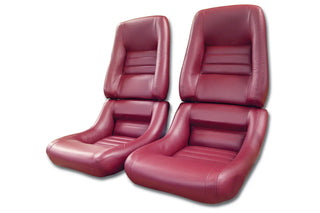 Buy 82-red-code-26 1982 Corvette Mounted 100% Leather Seat Covers- 4  Inch Bolsters
