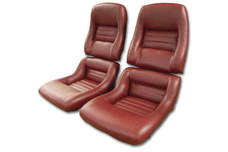 Buy 82-red-code-26 1982 Corvette Mounted Reproduction Leather/Vinyl Seat Covers- 2  Inch Bolsters