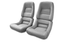 1982 Corvette Mounted Reproduction Leather/Vinyl Seat Covers- 4  Inch Bolsters