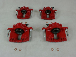 1984-1987 C4 Corvette Brake Caliper - Powder Coated Red - Remanufactured in the USA Set of 4 -