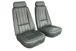 Buy 68-69-gunmetal-code-63 1969 Corvette Leather Seat Covers by Corvette America