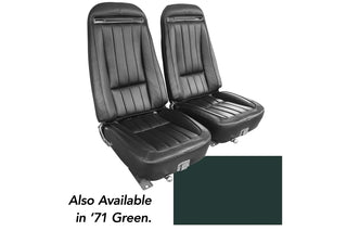 Buy 71-green-code-18 1971 Corvette 100% Leather Seat Covers  by Corvette America