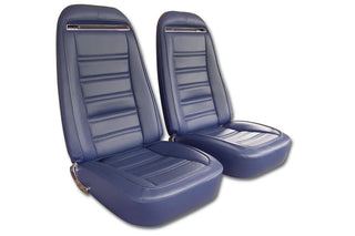 Buy 71-72-royal-blue-code-47 1972 Corvette 100% Leather Seat Covers by Corvette America
