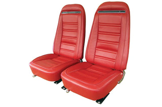 Buy 68-72-red-code-30 1972 Corvette Leather/Vinyl Seat Covers by Corvette America