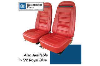 Buy 71-72-royal-blue-code-47 1972 Corvette Leather/Vinyl Seat Covers by Corvette America