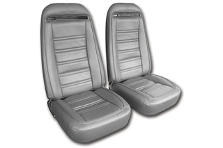 Buy 74-75-silver-code-61 1975 Corvette Leather/Vinyl Seat Covers by Corvette America