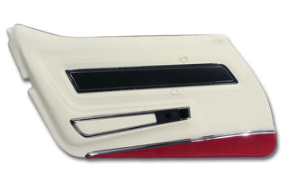 Buy 76-77-white-with-red-carpet-code-76 1977 Corvette Deluxe Door Panel, Left Hand by Corvette America