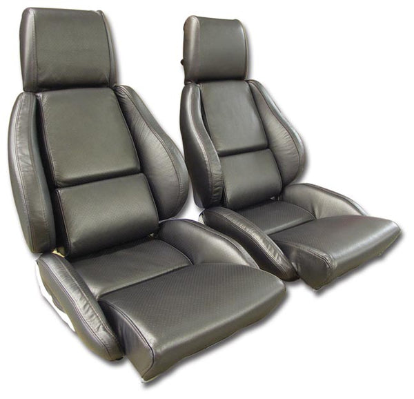 1987 Corvette Standard Leather Seat Covers- Mounted