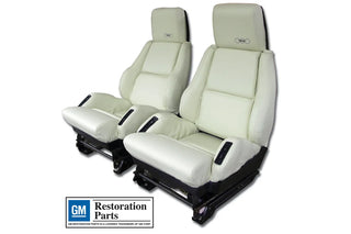 Buy 88-anniversary-white-77 1988 Corvette Sport Leather Seat Covers by Corvette America