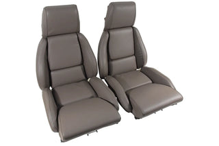 Buy 88-89-gray-code-79 1988 Corvette Standard Leather Seat Covers - Mounted - by Corvette America