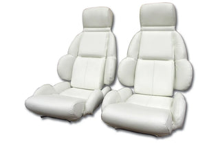 Buy 92-93-white-code-83 1992 Corvette Standard Leather Mounted Seat Covers by Corvette America