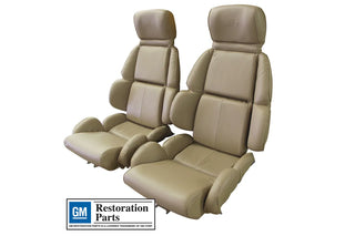 Buy 92-96-beige-code-82 1993 Corvette Standard Leather Mounted Seat Covers by Corvette America