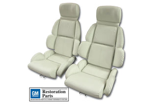Buy 92-93-white-code-83 1993 Corvette Standard Leather Mounted Seat Covers by Corvette America
