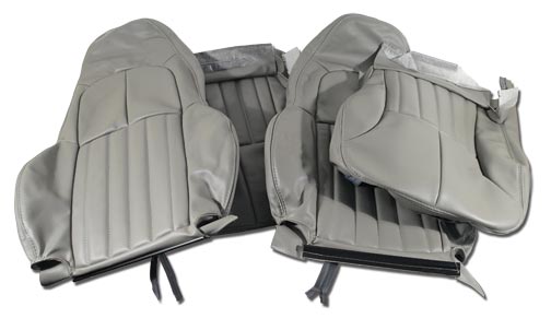 1997-2004 Corvette 100% Leather Standard Seat Covers-Gray