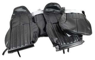 1997-2004 Corvette Leather/Vinyl Standard Seat Covers-Black